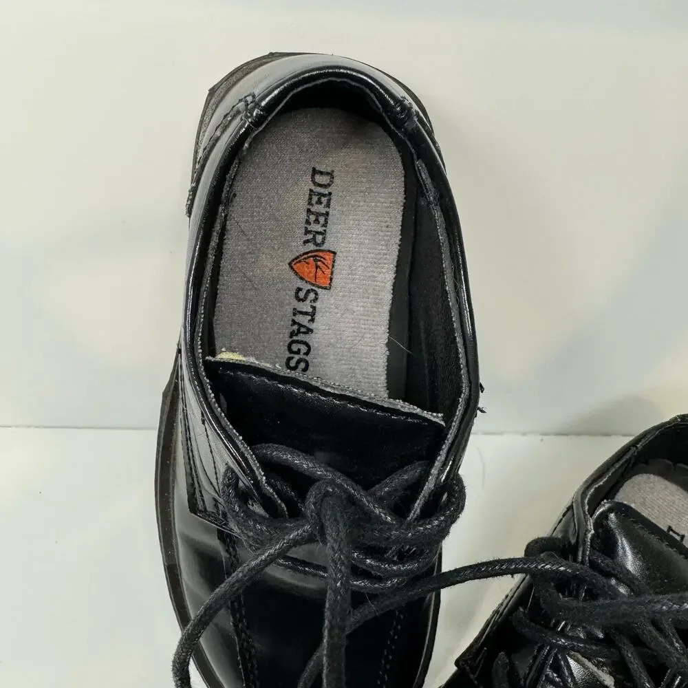 Deer Stags Black Leather Toddler Comfort Dress Shoes size 8.5